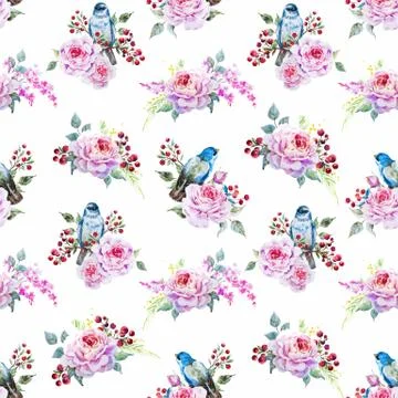 Vector bird pattern Stock Illustration