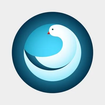 Vector bird symbol. Illustrazione stock