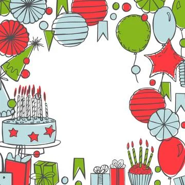 Vector birthday background.  Stock Illustration