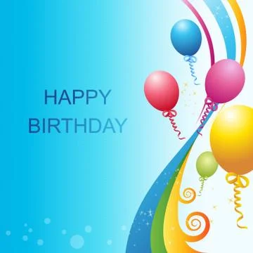 Vector birthday template Stock Illustration