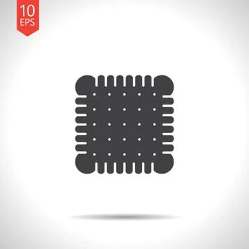 Vector biscuit icon. Eps10 Stock Illustration