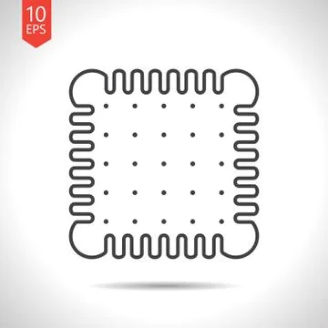 Vector biscuit icon Stock Illustration