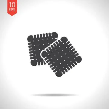 Vector biscuits icon. Eps10 Stock Illustration