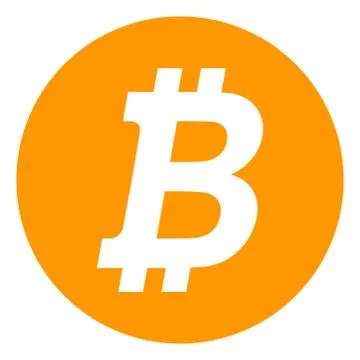 Vector Bitcoin Coin Flat Icon Symbol Stock Illustration