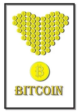Vector Bitcoin Design Illustrazione stock