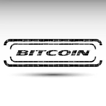 The vector of bitcoin emblem Illustrazione stock