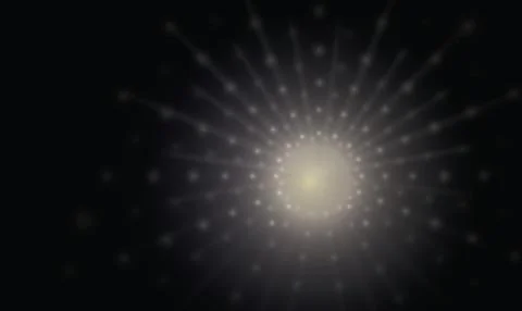 Vector black abstract background with golden rays. Illustrazione stock