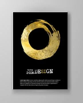 Vector Black and Gold Design Templates Stock Illustration