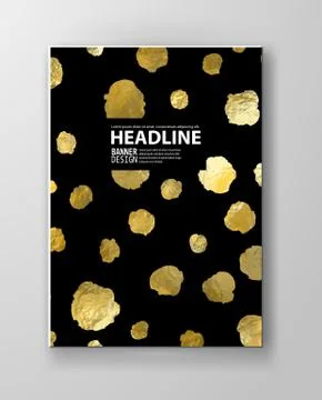 Vector Black and Gold Design Templates Stock Illustration