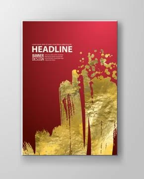 Vector Black and Gold Design Templates Stock Illustration