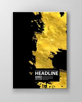 Vector Black and Gold Design Templates Stock Illustration