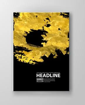 Vector Black and Gold Design Templates Stock Illustration