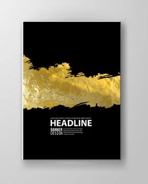 Vector Black and Gold Design Templates Stock Illustration