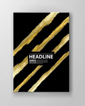 Vector Black and Gold Design Templates Stock Illustration