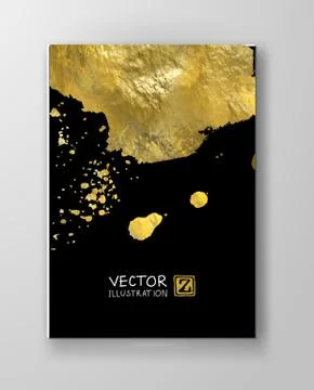 Vector Black and Gold Design Templates Stock Illustration
