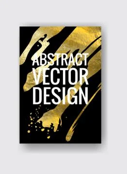 Vector Black and Gold Design Template illustration. Stock Illustration