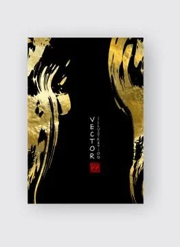 Vector Black and Gold Design Template illustration. Stock Illustration