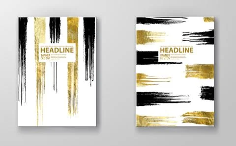 Vector Black and Gold Design Templates. Abstract illustration eps10 Illustrazione stock
