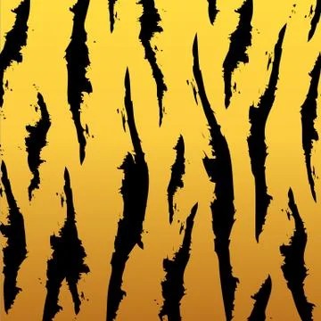 Vector black and orange stripped tiger design Illustrazione stock