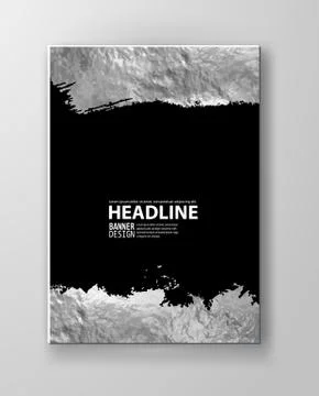Vector Black and Silver Design Templates Stock Illustration