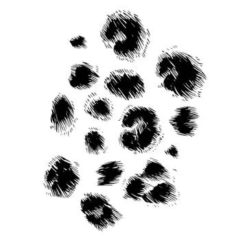 Vector black and white background of leopard skin pattern Illustrazione stock