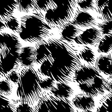 Vector black and white background of leopard skin pattern Stockillustratie