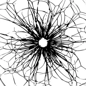 Vector black and white background of broken glass Stock-Illustration