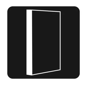 Vector black and white book icon Stock Illustration