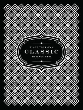 Vector black and white checkered pattern and frame Иллюстрация