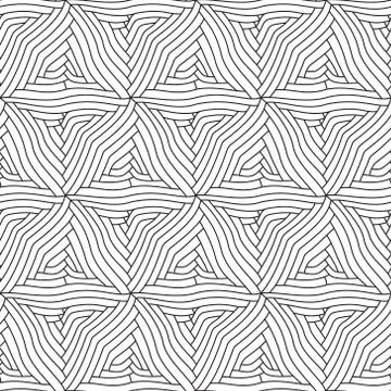 Vector black and white decorative elements seamless pattern. Stock Illustration