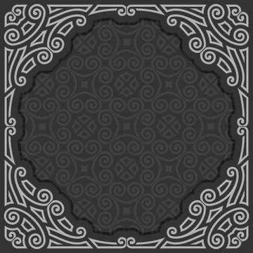 Vector black and white Frame Stock Illustration