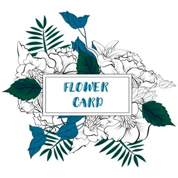 Vector black and white hand drawn herb elements Stock Illustration