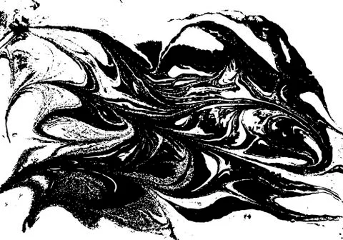 Vector black and white marbled abstract background. Liquid pattern. Grunge Stock Illustration