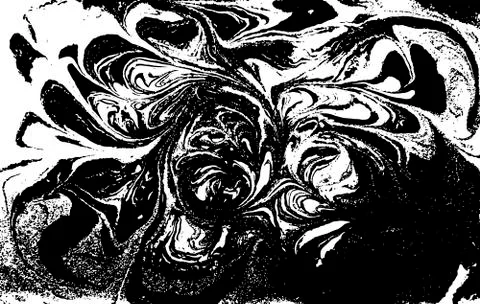 Vector black and white marbled abstract background. Liquid pattern. Grunge Illustrazione stock