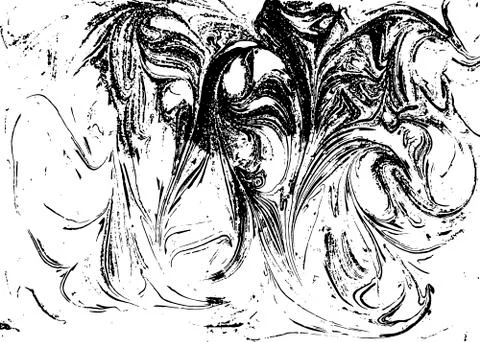Vector black and white marbled abstract background. Liquid pattern. Grunge 스톡 일러스트