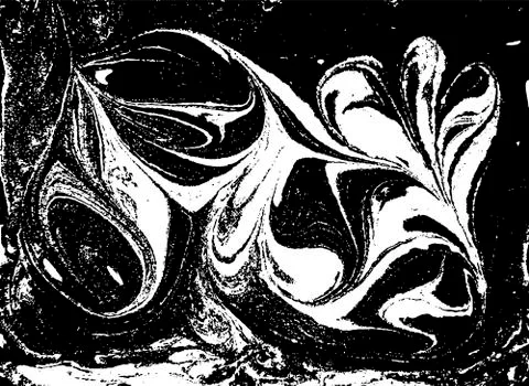 Vector black and white marbled abstract background. Liquid pattern. Grunge Illustrazione stock