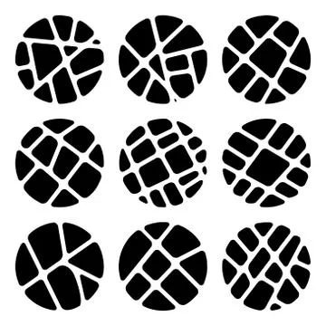 Vector black and white mosaic logo backgrounds Stock Illustration