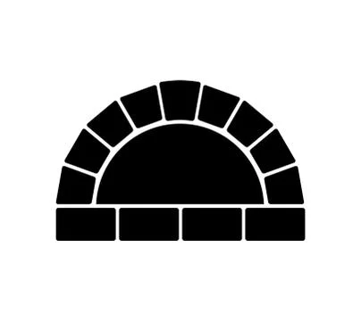 Vector black and white oven Stock Illustration