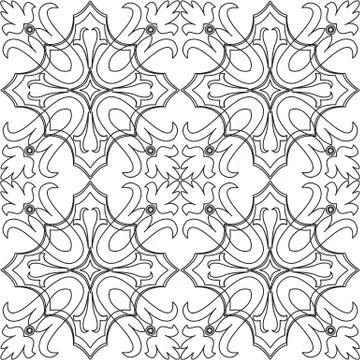 Vector black and white seamless pattern background. Stock Illustration