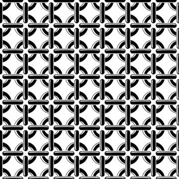 Vector black and white seamless chain pattern Stock Illustration