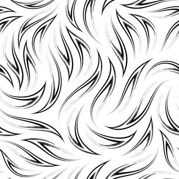 Vector black and white seamless pattern of flowing corners.Abstract texture of Illustrazione stock