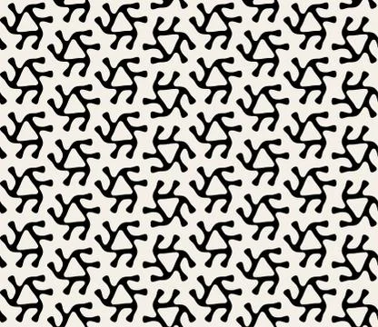 Vector Black and White Triangular Seamless Geometric Pattern Illustrazione stock