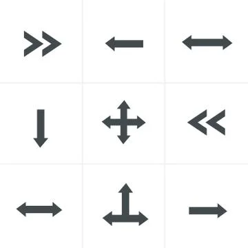 Vector of black arrow icons Stock Illustration