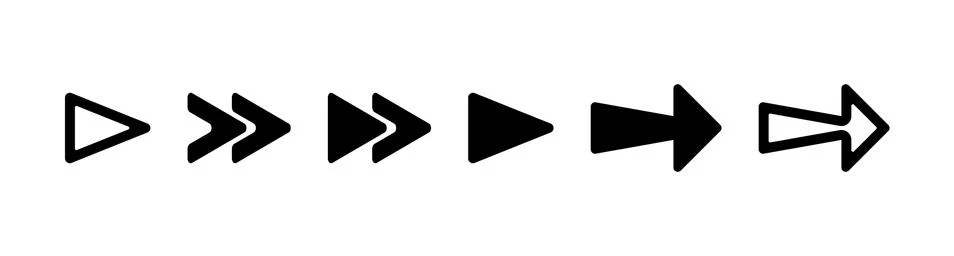 Vector black arrow set Stock-Illustration