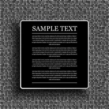 Vector black background on shiny silver sequins. Stock Illustration
