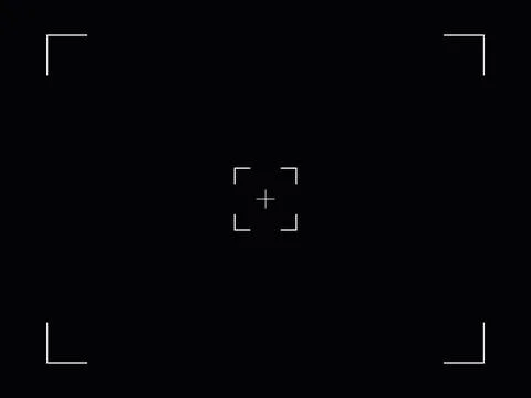 Vector black background with simple camera recording screen. Viewfinder vector Stock Illustration