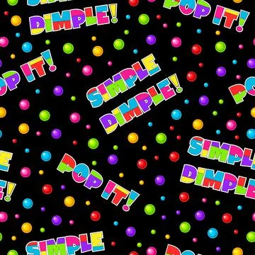 Vector black background. Simple seamless pattern with dimples. Illustrazione stock