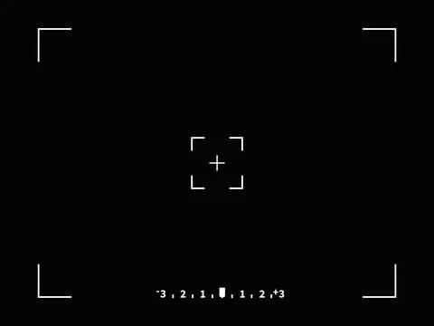 Vector black background. Viewfinder vector template frame for camera. Stock Illustration