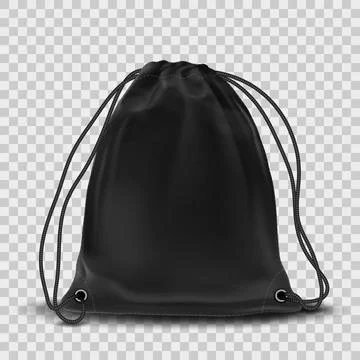 Vector black backpack mockup Stock Illustration