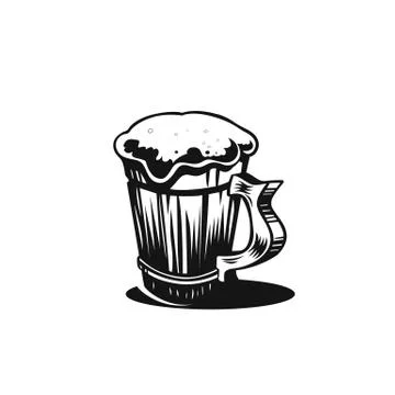 Vector black beer icon. Stock Illustration